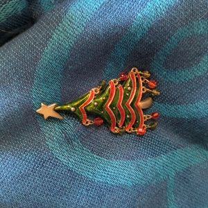 Holiday Christmas Tree Brooch